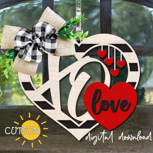 Valentinstag Türschild Herz Türschild Valentinstag Türschild Valentinstag SVG XOXO Herz Liebe Herz Herz Liebe Herz Laser geschnitten Datei
