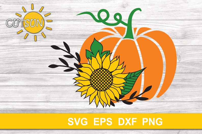 Download Pumpkin SVG Pumpkin with Sunflower SVG cut file for ...