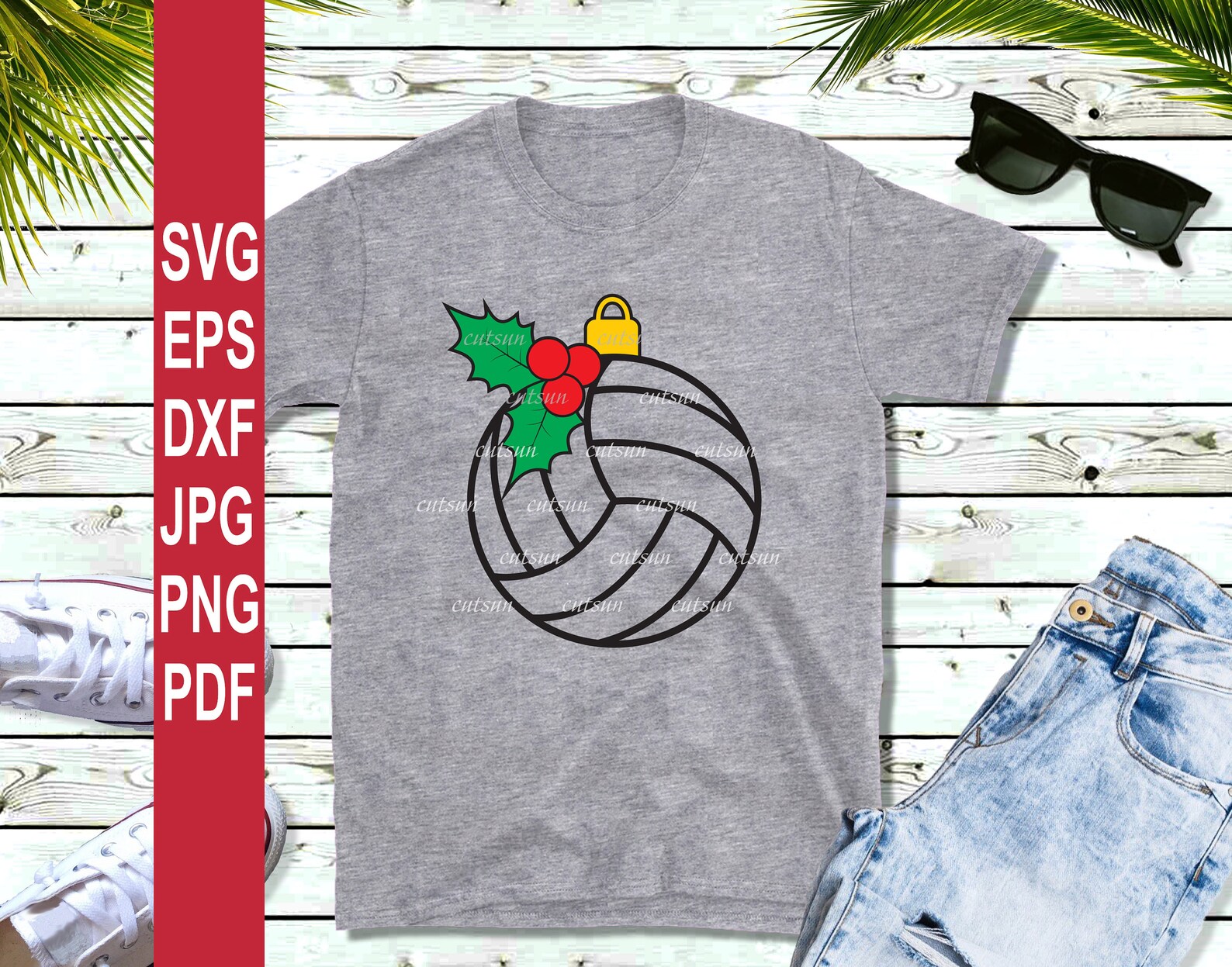 Volleyball SVG Volleyball Christmas ornament SVG Etsy