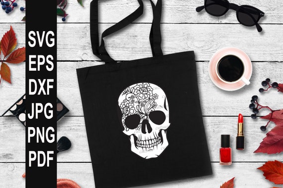 Download Free Sugar Skull Svg Skull With Lace Svg Sugar Skull Svg Etsy SVG Cut Files