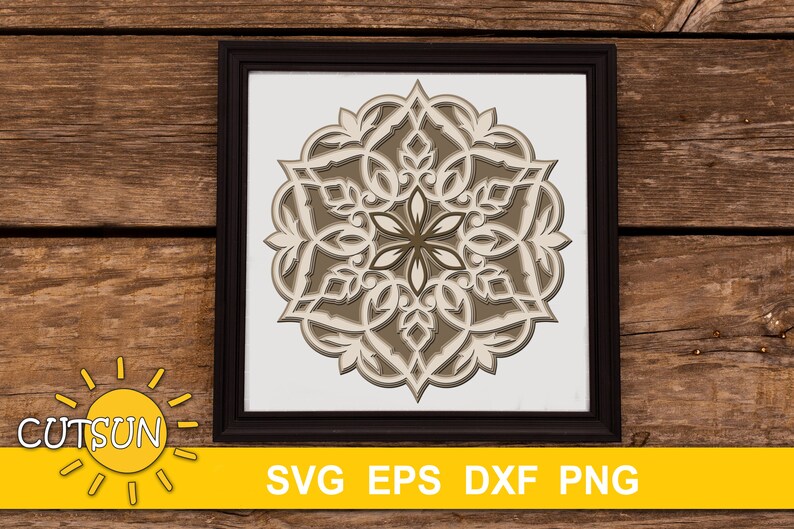Download Mandala Svg Layered 3d Mandala Svg 5 Layers 3d Layered Etsy
