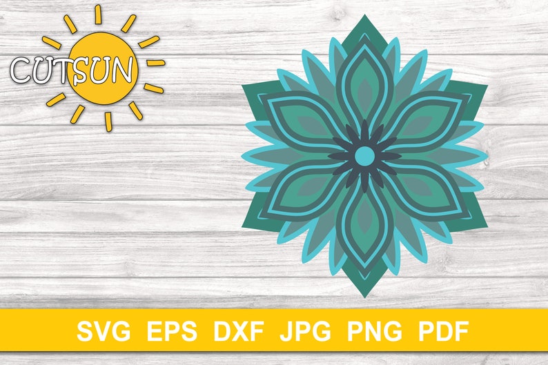 Download Mandala SVG Layered 3D Mandala SVG 8 layers | Etsy
