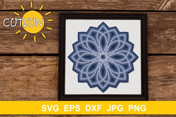 Download Mandala Svg Layered 3d Square Mandala Svg 6 Layers Etsy