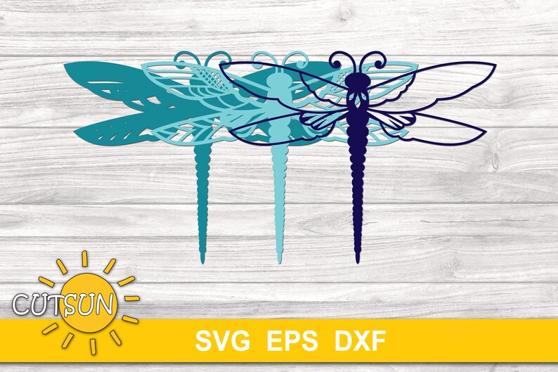 Download 3D Layered Mandala Dragonfly SVG 3 layers cut file 3D ...