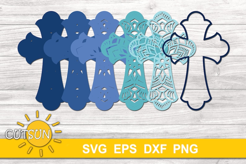 Download 3d Layered Mandala Cross Svg Multilayered Mandala Cross Svg Glowforge Svg Clip Art Art Collectibles