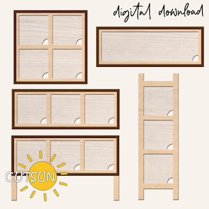Leaning Sign Backers SVG Bundle | Interchangeable Base for Leaning Signs | Frames and Backers Laser Cut File