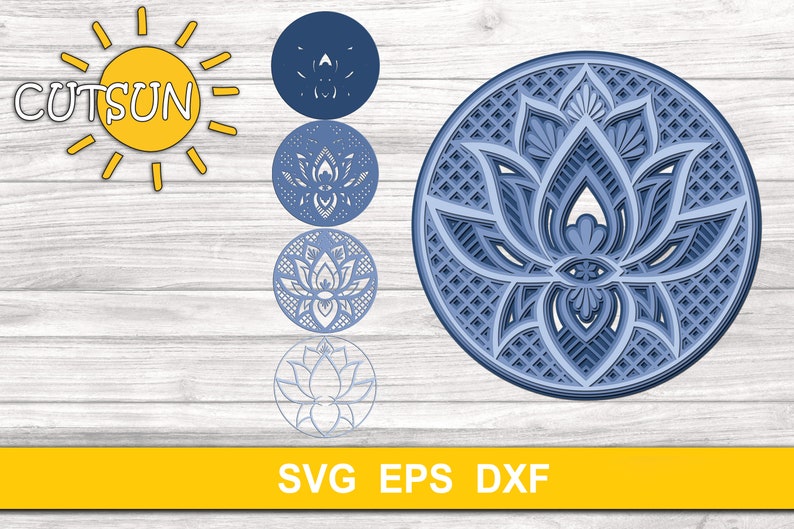 Download Mandala SVG / Layered 3D Mandala SVG 4 capas / 3D En capas | Etsy