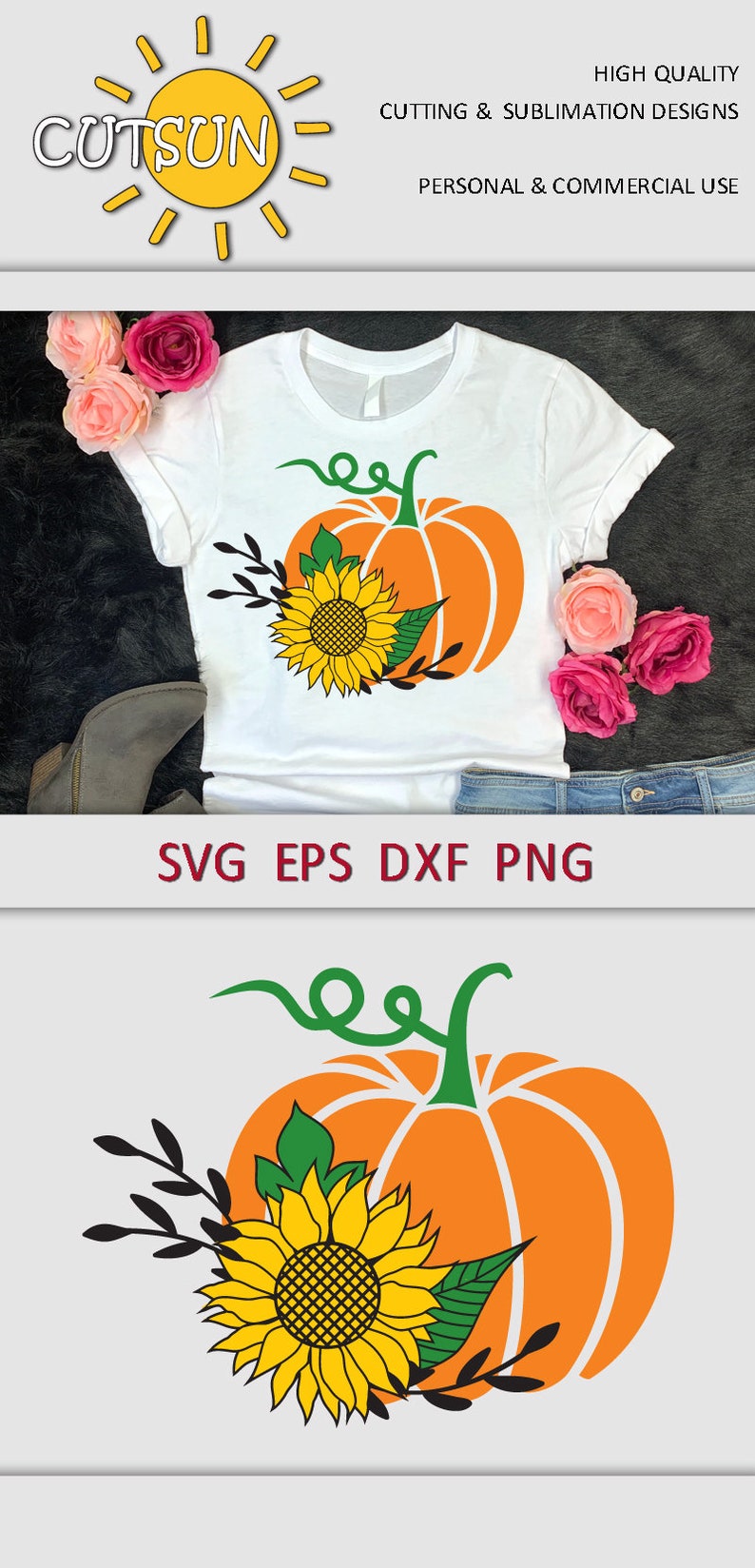 Download Pumpkin SVG Pumpkin with Sunflower SVG cut file for ...