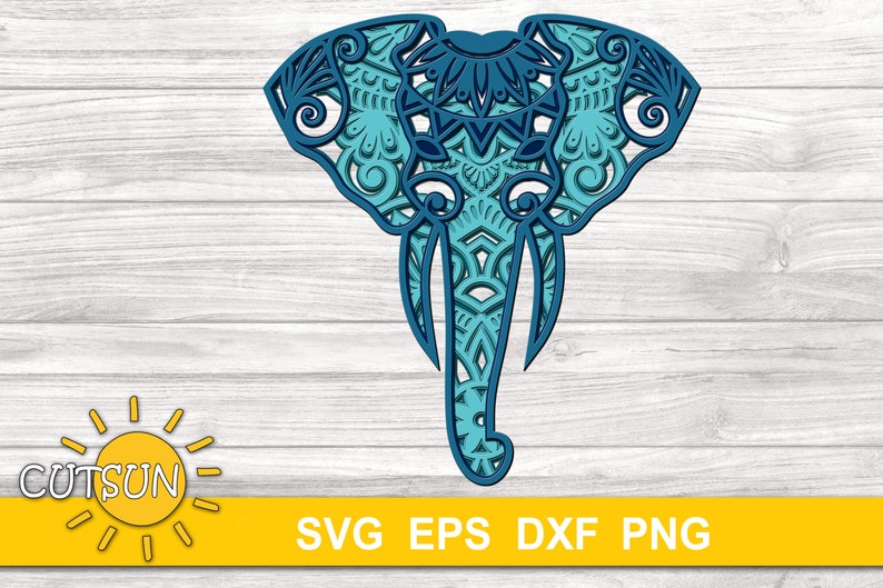 Free Free 97 Layered Elephant Mandala SVG PNG EPS DXF File
