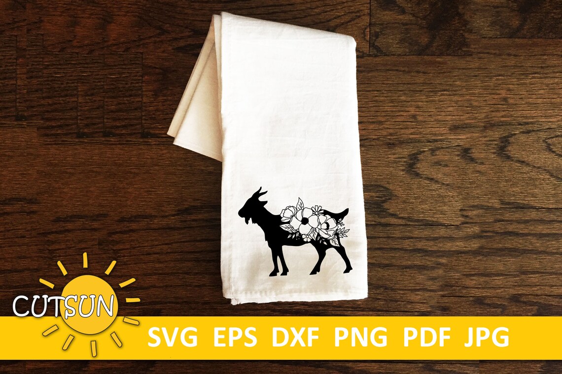 Download Floral Goat svg Goat svg Flower Goat svg Farmhouse | Etsy
