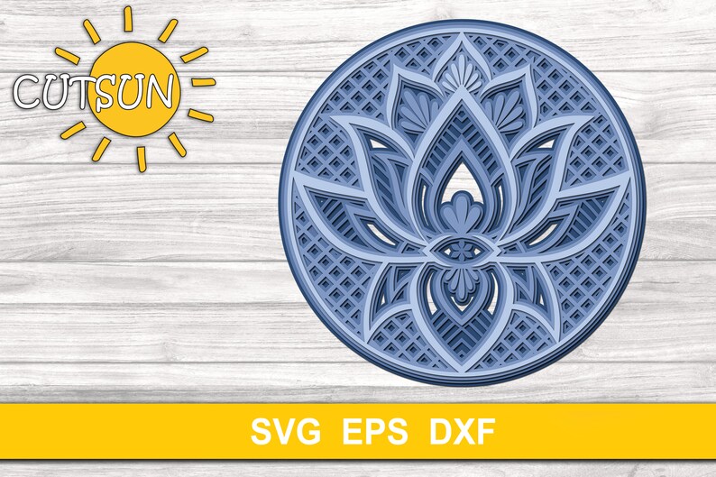 Download Mandala SVG Layered 3D Mandala SVG 4 layers 3D Layered | Etsy