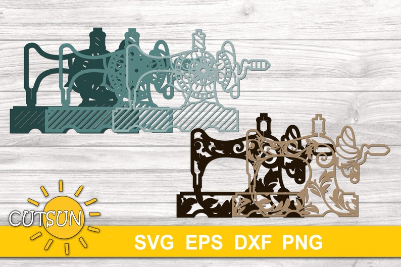 Download 3D Layered Sewing machine SVG 5 layers cut file 3D layered ...