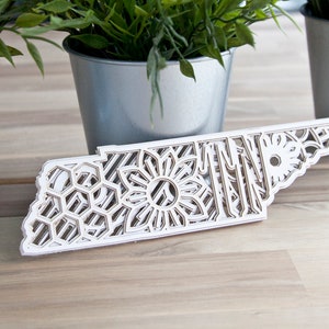 3D-gelaagde mandala van de staat Tennessee - 4 lagen | 3D-gelaagde DXF-lasersnede | Glowforge-svg | Commercieel gebruik Glowforge | Cricut | Silhouet
