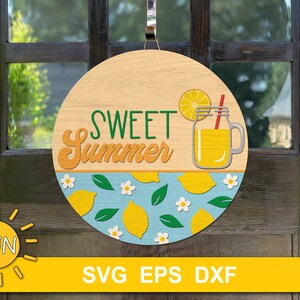 Summer Door Hanger SVG Bundle Glowforge Laser Cut File Cricut SVG ...