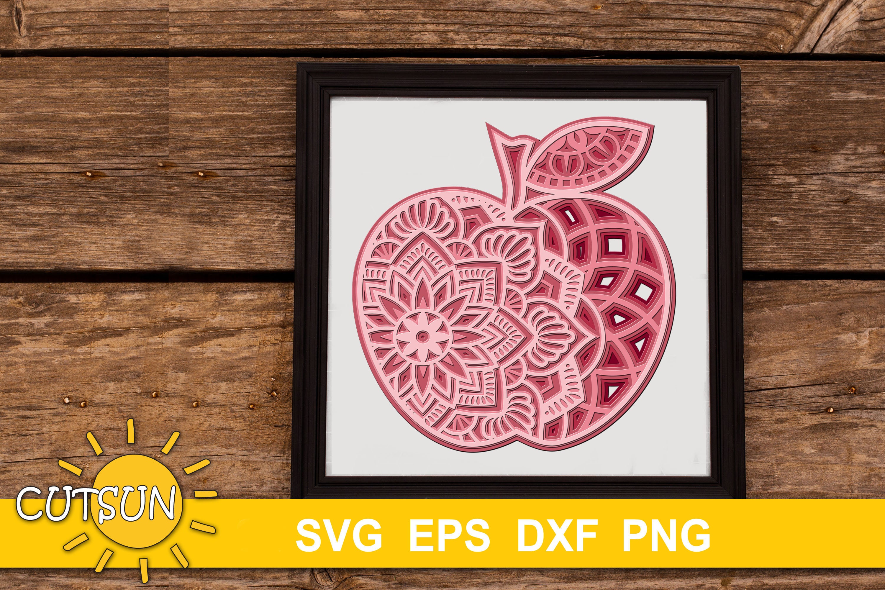 Download Layered Apple Mandala Svg Free For Silhouette - Layered ...