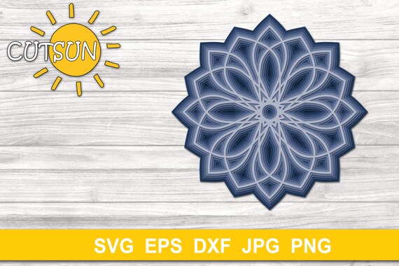 Download Mandala Svg Layered 3d Square Mandala Svg 6 Layers Etsy