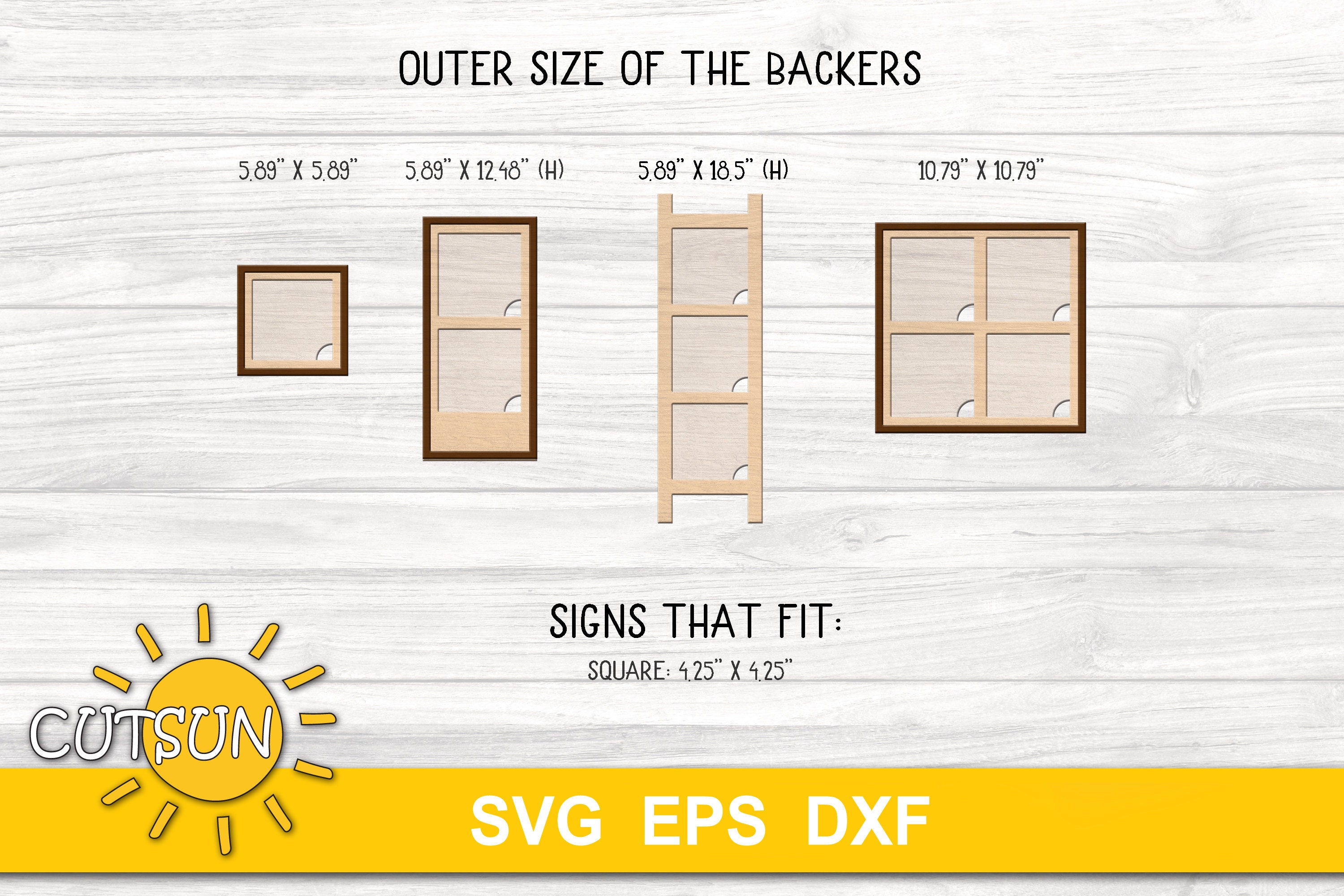 Leaning Sign Backers SVG Bundle | Interchangeable Base for Leaning ...