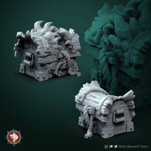 Chest Mimic miniature - White werewolf Tavern - DnD miniatures - Role Playing Game - Tabletop Miniature - dungeons and dragons - D&D
