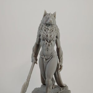 Miniatuur weerwolfkoningin | Weerwolf | Fantasieminiatuur | DnD-miniaturen | NST |  | Tafelspel | RPG | Witte weerwolventaverne D&D