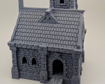 Cenário de igreja e catedral - Dungeons & Dragons - Jogo de RPG de fantasia - Terreno disperso - Terreno para jogos de mesa - Terreno para D&D