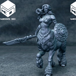female Centaur miniature | Fantasy Miniature | DnD miniatures | DND | Tabletop Game | RPG | Pathfinder| MEGS3D D&D