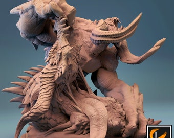 Frost Behemoth miniature - rescale miniatures - DnD miniatures - Role Playing Game - Tabletop Miniature - dungeons and dragons - D&D