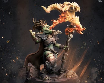Warhammer ゴブリン シャーマン 塗装済みミニチュア ゴブリンシャーマンのミニチュア - CastnPlay - DnDミニチュア