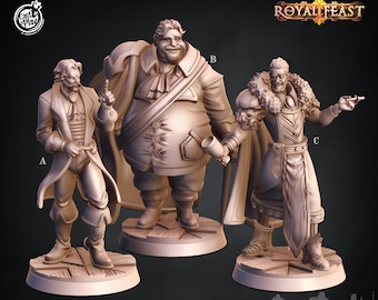 Noblemen miniature pack - CastnPlay - DnD miniatures - Role Playing Game - Tabletop Miniature - dungeons and dragons - D&D