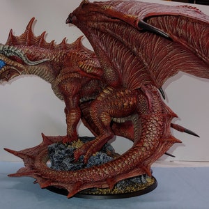 Chromatic Red Dragon miniature - Lord of the Print - DnD miniatures - Role Playing Game - Tabletop Miniature - dungeons and dragons - D&D