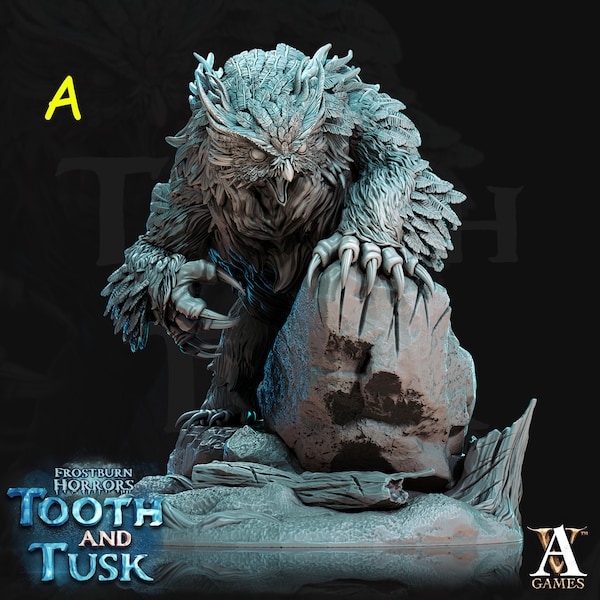Owl Bear-miniaturen - DnD-miniaturen - Rollenspel - Miniatuur op tafel - kerkers en draken - Archvillain-spellen - D&D