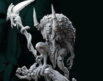 Faceless Druid miniature - DnD miniatures - Role Playing Game - Tabletop Miniature - dungeons and dragons - white werewolf tavern - D&D