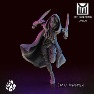 Dark mantle assassin miniatures - DnD miniatures - Role Playing Game - Tabletop Miniature - dungeons and dragons - D&D