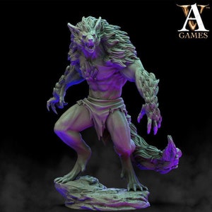 Werewolf miniatures - DnD miniatures - Role Playing Game - Tabletop Miniature - dungeons and dragons -  Archvillian games - D&D