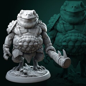 Froggl Juggernaut miniature - DnD miniatures - Role Playing Game - Tabletop Miniature - dungeons and dragons - white werewolf tavern - D&D