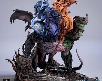Elemental Dragon miniature - rescale miniatures - DnD miniatures - Role Playing Game - Tabletop Miniature - dungeons and dragons - D&D