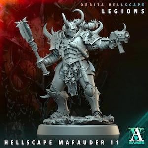 Hellscape marauder miniatures - DnD miniatures - Role Playing Game - scifi Miniature - dungeons and dragons - archvillain games - starfinder