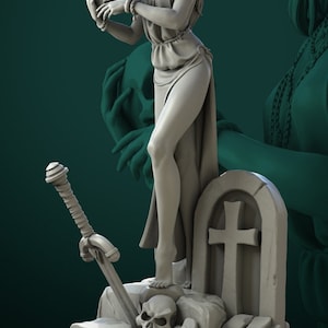 Necromancer miniature - White werewolf tavern - DnD miniatures - Role Playing Game - Tabletop Miniature - dungeons and dragons - D&D