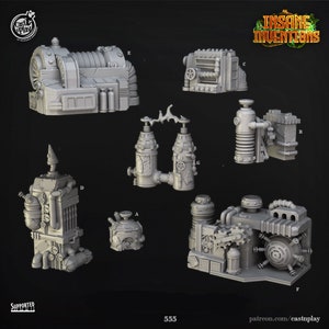 steampunk machinery - DnD miniatures - Role Playing Game - scifi Miniature - dungeons and dragons - scatter terrain - starfinder