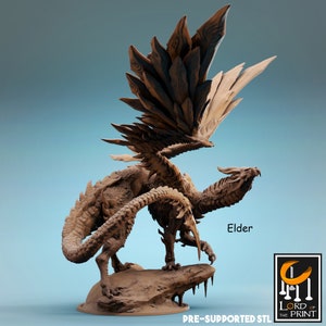 Steel Dragon miniature - rescale miniatures - DnD miniatures - Role Playing Game - Tabletop Miniature - dungeons and dragons - D&D