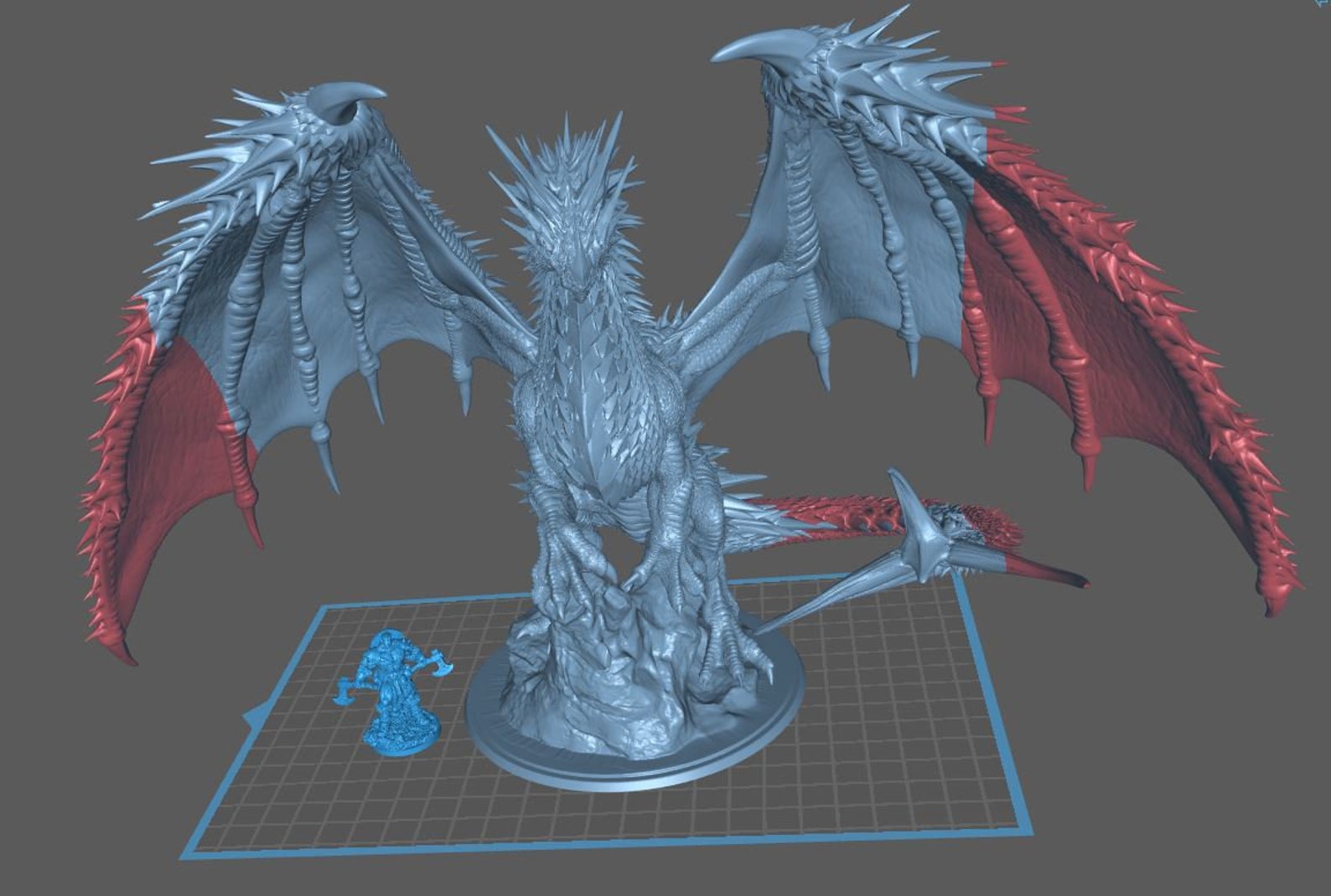 Elden Lord Dragonlord Elder Red Dragon Lord of the Print DnD miniatures RPG Role | Etsy