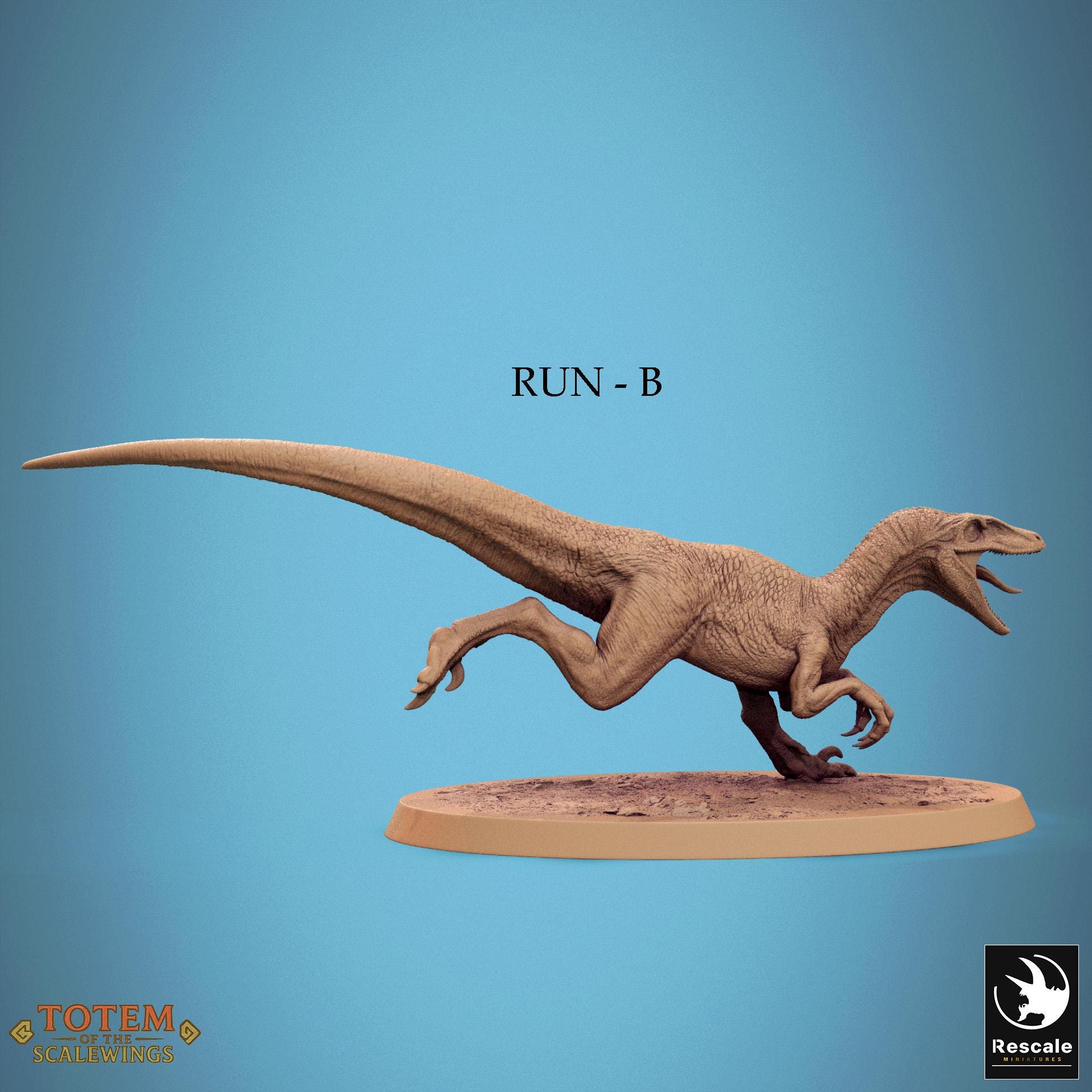 Jurassic Velociraptor Dinosaur Miniature - Dnd Miniatures - Role ...