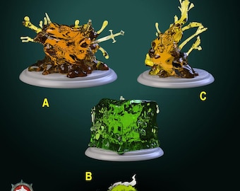 ゼラチンキューブミニチュア - CastnPlay - DnDミニチュア - ロールプレイングゲーム - テーブルトップミニチュア - ダンジョンズ＆ドラゴンズ - D&D - ウーズ