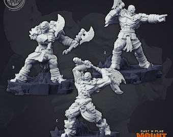 Goliath Barbarian miniature - CastnPlay - DnD miniatures - Role Playing Game - Tabletop Miniature - dungeons and dragons - D&D