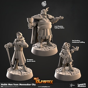 miniature di uomini nobili - CastnPlay - Miniature DnD - Gioco di ruolo - Miniature da tavolo - Dungeons and Dragons - D&D