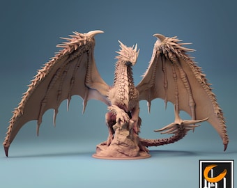 Miniatura del Dragón Rojo Anciano - Miniaturas reescalables - Miniaturas DnD - Juego de rol - Miniaturas de mesa - Mazmorras y dragones - D&D