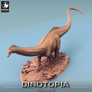 Diplodocus dinosaur miniature - rescale miniatures - DnD miniatures - Role Playing Game - Tabletop Miniature - dungeons and dragons - D&D