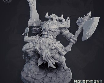 Miniature du Seigneur Minotaure - CastnPlay - Miniatures D&D - Jeu de rôle - Miniature de table - donjons et dragons - D&D