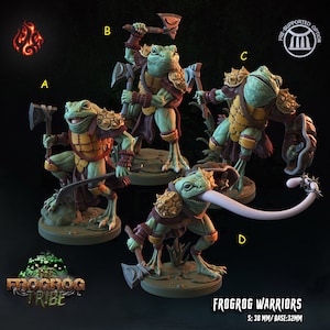 Frosch Krieger - Crippled God ; D&D Miniaturen - Rollenspiel - Tabletop Miniaturen - Dungeons and Dragons - D&D