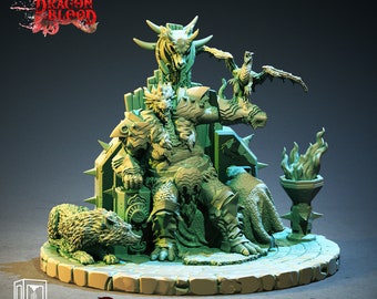 Dragon blood chieftain miniature - DnD miniatures - Role Playing Game - Tabletop Miniature - dungeons and dragons - D&D