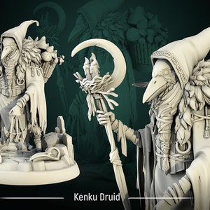 Kenku Druid Diorama | Fantasy Miniature | DnD miniatures | DND | Tabletop Game | RPG | Pathfinder | white werewolf tavern | D&D